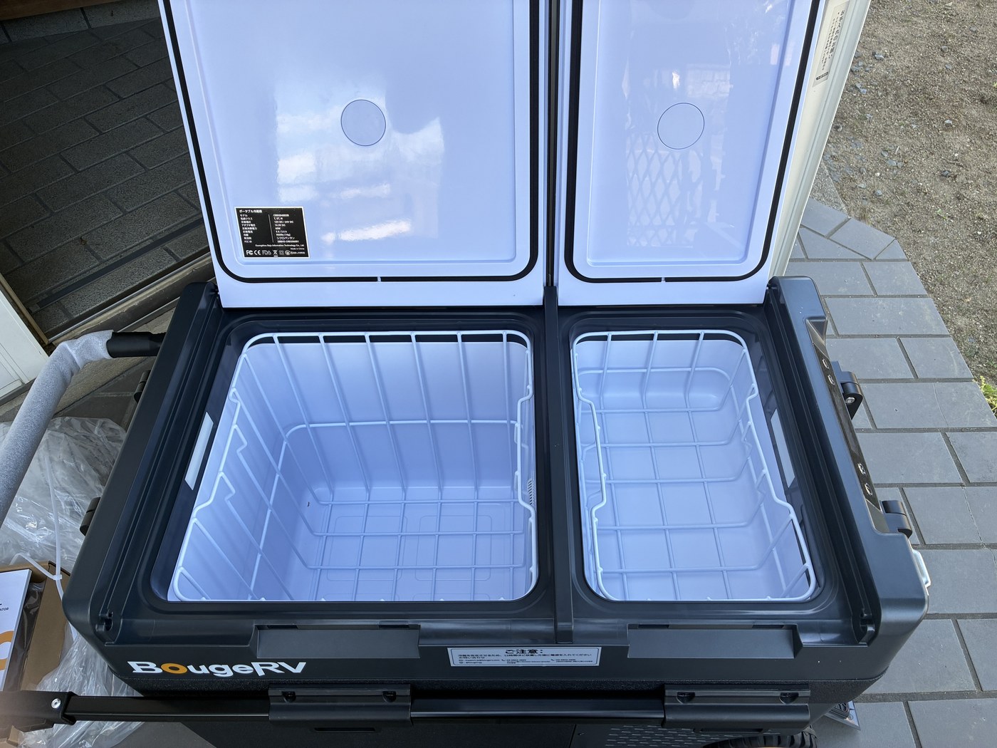 BougeRV CRD2 V2.0 40Lの庫内。2室に分かれている